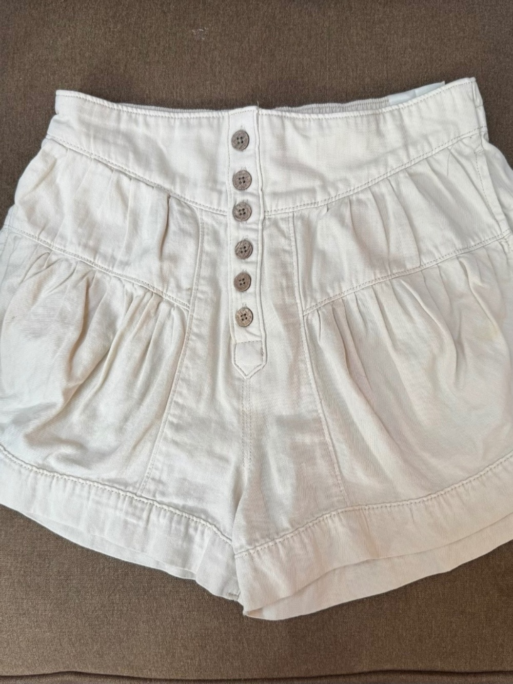 Free People Fleur Denim Short Tan Sz Med Never Worn